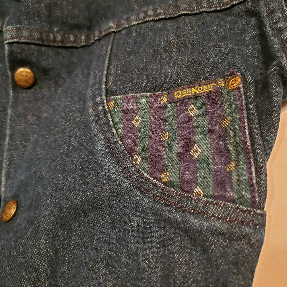 New Genuine Kids OshKosh'Bgosh Navy Denim Jean Jacket NWOT Toddler Girl USA